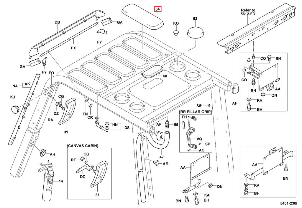 TAPA ACRILICA DE TECHO SERIE 7